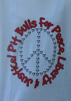 Pit Bulls for Peace TShirts, Tote Bags, Mugs!